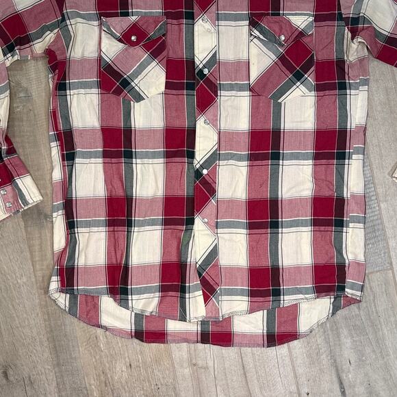 Vintage Wrangler Pearl Snap Shirt Mens Large *READ DESCRIPTION* - Picture 2 of 8